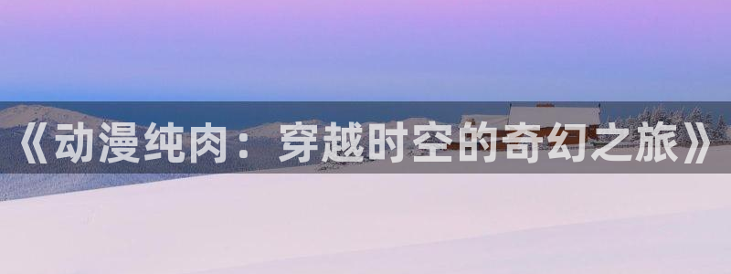 78动漫打不开了：《动漫纯肉：穿越时空的奇幻之旅》